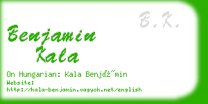 benjamin kala business card